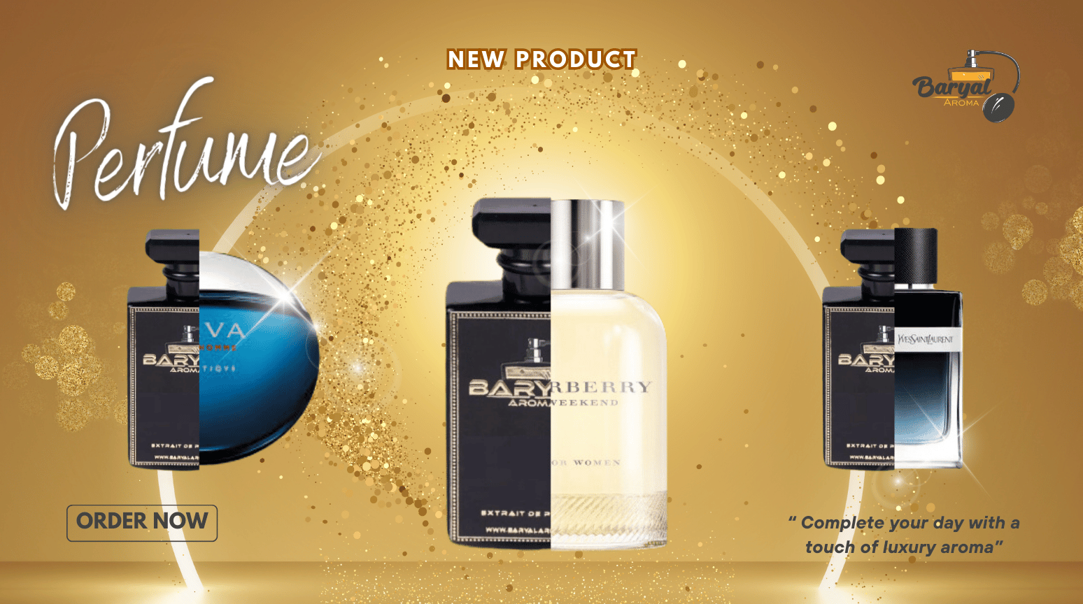 Gold & White Elegant Perfume Promotion Instagram Story